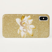 Coques Case-Mate iPhone Symbole Gold Lotus & Yoga Om Parties scintillant G (Dos (Horizontal))