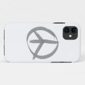 Coques Case-Mate iPhone Symbole gris de paix (Dos (Horizontal))