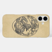 Coques Case-Mate iPhone Symbole Hermaphrodite de Rebis Sepia (Verso (horizontal))