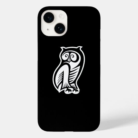 Coques Case-Mate iPhone Symbole hibou blanc (Verso)