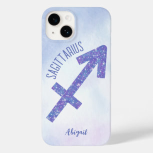 Coque Pour iPhone 14 Symbole joli Sagittarius Personalisé Violet