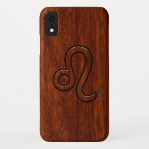 Coque Case-Mate Pour iPhone Symbole Leo en bois d'acajou