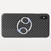 Coques Case-Mate iPhone Symbole moderne du cancer Zodiac Fibre de carbone  (Dos (Horizontal))