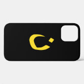 Coques Case-Mate iPhone Symbole nazaréen chrétien Spiritualité en jaune (Verso (horizontal))