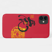 Coques Case-Mate iPhone Symbole noir rouge et doré Tigre Chinoiserie Chic (Dos (Horizontal))