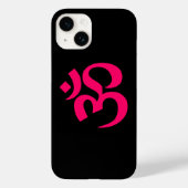 Coques Case-Mate iPhone Symbole Om noir et rose (Verso)