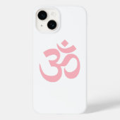 Coques Case-Mate iPhone Symbole Om rose clair (Verso)