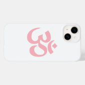 Coques Case-Mate iPhone Symbole Om rose clair (Verso (horizontal))