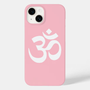Coques Pour iPhone Symbole Om rose et blanc