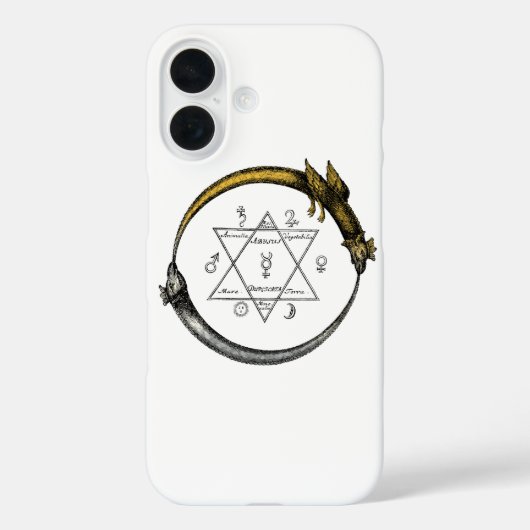 Coques Case-Mate iPhone Symbole or et argent Ouroboros (Verso)