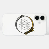 Coques Case-Mate iPhone Symbole or et argent Ouroboros (Verso (horizontal))