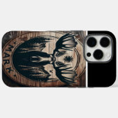 Coques Case-Mate iPhone SYMBOLE PERSONNALISÉ EN BOIS D'Oie (Verso (horizontal))