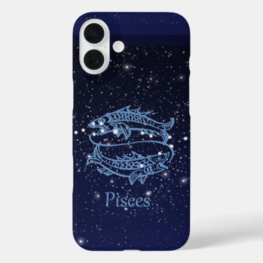 Coques Case-Mate iPhone Symbole Poissons Constellation et Zodiaque avec ét (Verso)