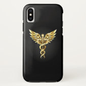 Coques Case-Mate iPhone Symbole Polygonal Or Caduceus (Dos)