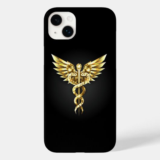 Coques Case-Mate iPhone Symbole Polygonal Or Caduceus (Verso)