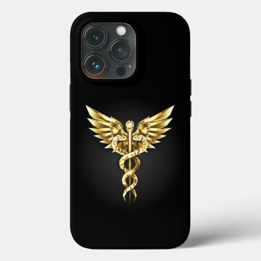 Coques Case-Mate iPhone Symbole Polygonal Or Caduceus (Verso)