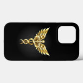 Coques Case-Mate iPhone Symbole Polygonal Or Caduceus (Verso (horizontal))
