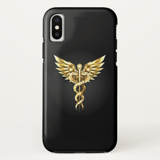 Coques Case-Mate iPhone Symbole Polygonal Or Caduceus (Dos)