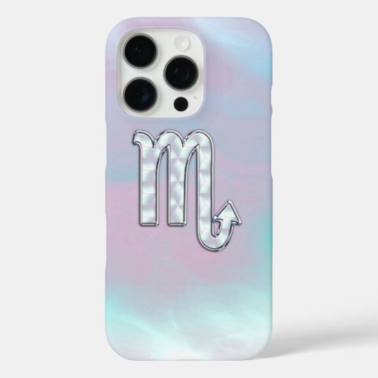 Coques Case-Mate iPhone Symbole Scorpio Zodiac en style perle (Verso)