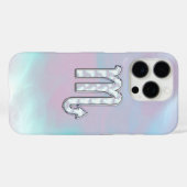 Coques Case-Mate iPhone Symbole Scorpio Zodiac en style perle (Verso (horizontal))
