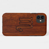 Coques Case-Mate iPhone Symbole stylish Scorpio Zodiac en acajou (Dos (Horizontal))