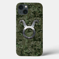 Symbole Taurus sur Camo numérique vert