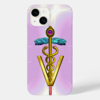 SYMBOLE VÉTÉRINAIRE DE CADUCE D'OR Lilac rose clai