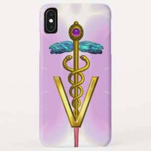 Coques Pour iPhone SYMBOLE VÉTÉRINAIRE DE CADUCE D'OR Lilac rose clai