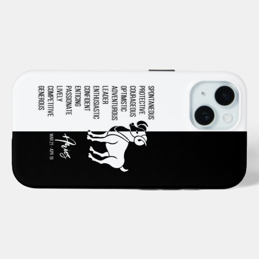 Coques Case-Mate iPhone SYMBOLE Zodiaque Aries (Verso (horizontal))