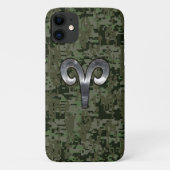 Coques Case-Mate iPhone SYMBOLE Zodiaque Aries Camouflage numérique Woodla (Dos)