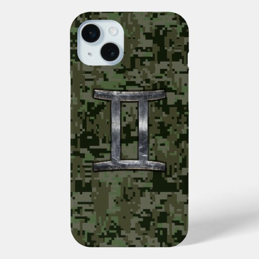 Coques Case-Mate iPhone SYMBOLE Zodiaque Gemini sur Camouflage numérique v (Verso)