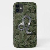 Coques Case-Mate iPhone SYMBOLE Zodiaque Léo Camouflage numérique vert (Dos)