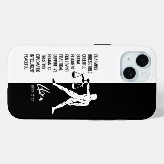 Coques Case-Mate iPhone SYMBOLE Zodiaque Libra (Verso (horizontal))