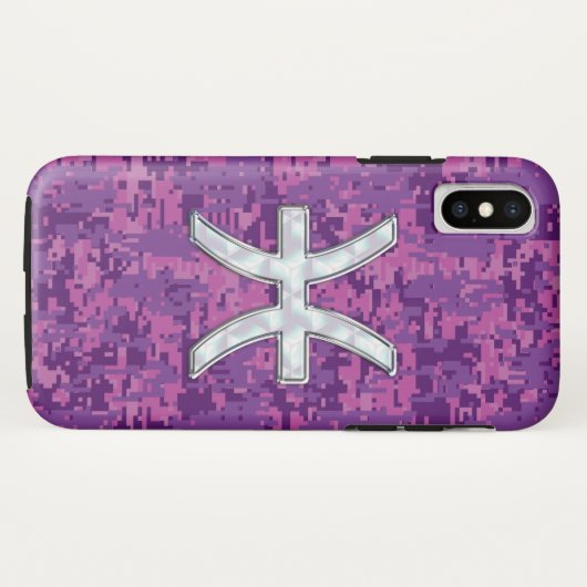 Coques Case-Mate iPhone SYMBOLE Zodiaque Pisces Camouflage numérique Fuchs (Dos (Horizontal))