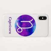 Coques Case-Mate iPhone Symbole Zodiaque tendance Capricorne Nebula violet (Dos (Horizontal))