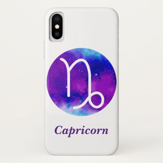 Coques Case-Mate iPhone Symbole Zodiaque tendance Capricorne Nebula violet (Dos)