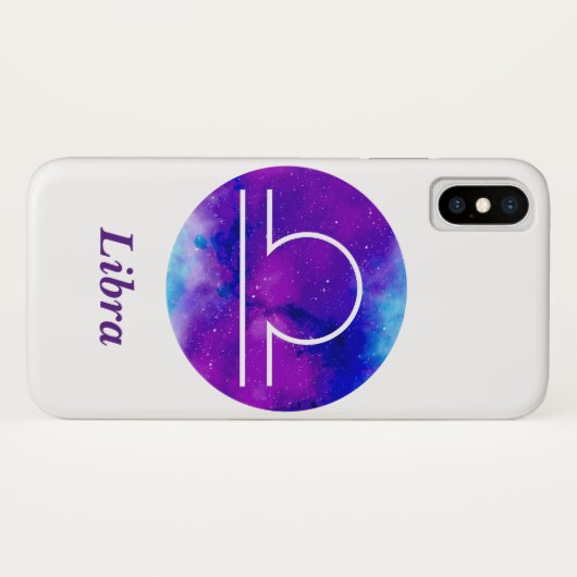 Coques Case-Mate iPhone Symbole Zodiaque tendance Libra Nebula violette (Dos (Horizontal))
