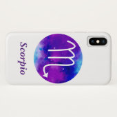 Coques Case-Mate iPhone Symbole Zodiaque tendance Scorpio Nebula violette (Dos (Horizontal))