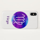 Coques Case-Mate iPhone Symbole Zodiaque tendance Virgo Purple Nebula (Dos (Horizontal))