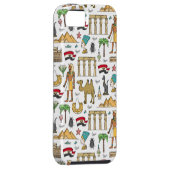 Coques Case-Mate iPhone Symboles de couleur de motif de l'Egypte (Dos/Droit)