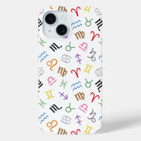 Symboles des signes d'astrologie Couleur Motif+Bla