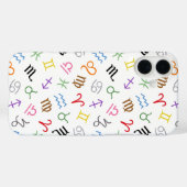 Coques Case-Mate iPhone Symboles des signes d'astrologie Couleur Motif+Bla (Verso (horizontal))
