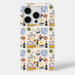 Coque iPhone 15 Pro Symboles du Portugal pour les amoureux de voyage