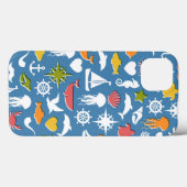 Coques Case-Mate iPhone Symboles maritimes Motif (Verso (horizontal))