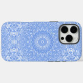 Coques Case-Mate iPhone Symétrie Mandala Bleu Barbeau (Verso (horizontal))