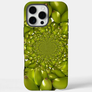 Coques iPhone 16 Pro Max Symétrie Tropicale   Kaléidoscope de Banane Verte 