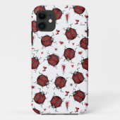 Coques Case-Mate iPhone Sympa Coeurs Ladybug Lovebug Illustration manuscri (Dos)