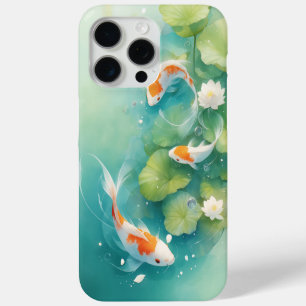 Coque iPhone 15 Pro Max Symphonie Douce des Poissons Koï