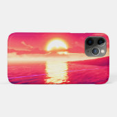 Coques Case-Mate iPhone Synthwave numérique Sunset Sea Reflection (Dos (Horizontal))