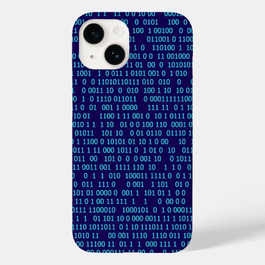 Coques Case-Mate iPhone Système numérique binaire bleu (Verso)